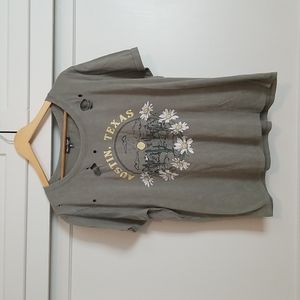 🆕 Austin Texas Distressed T Shirt NWT